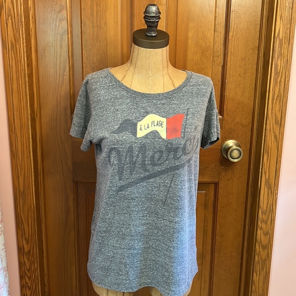 EUC Anthropologie Sol Angeles Merci T-shirt Size S - Picture 2 of 9